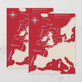 Vintage rotes britisches Schifffahrtsposter (Vorne/Hinten)