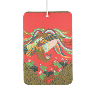Vintage Rotes Japanisches Phönix-Vogel-Kunstwerk G Autolufterfrischer