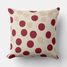Vintage rotes organisches Polka-Punkt-Muster