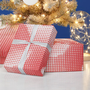 Vintage Rotes Pop-Art-Rasterpunktmuster Geschenkpapier