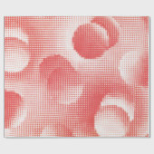 Vintage Rotes Pop-Art-Rasterpunktmuster Geschenkpapier (Flach)