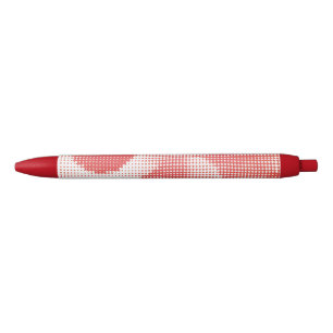 Vintage Rotes Pop-Art-Rasterpunktmuster Kugelschreiber