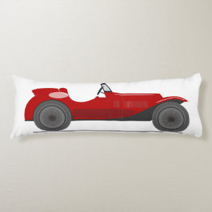 Vintage rotes Sportwagen-Cabrio Retro-Bettwäsche Seitenschläferkissen