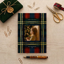 Vintage rotes und grünes Tartan Preppy Foto