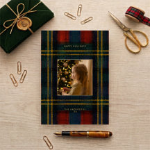 Vintage rotes und grünes Tartan Preppy Foto