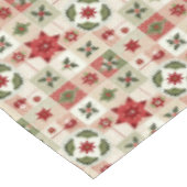 VINTAGE ROTES UND GRÜNES WEIHNACHTS-PATCHWORK TISCHDECKE (Schrägansicht)
