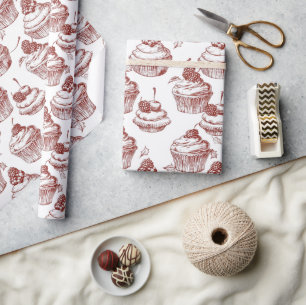 Vintage rotes Weihnachten Geschenkpapier