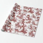 Vintage rotes Weihnachten Geschenkpapier (Ungerollt)