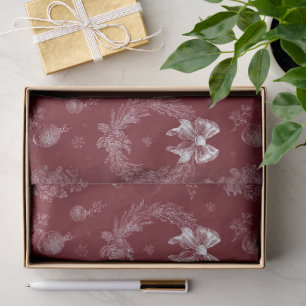 Vintage rotes Weihnachten Seidenpapier