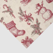 Vintage rotes Weihnachten Seidenpapier (Ausschnitt)