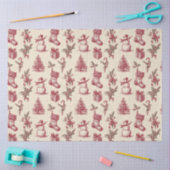 Vintage rotes Weihnachten Seidenpapier (Basteln)
