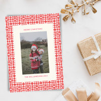 Vintage rotes Weihnachts-Geometric-Quilt-Foto