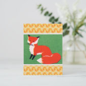 Vintage Rotfuchs-Druck Postkarte (Stehend Vorderseite)