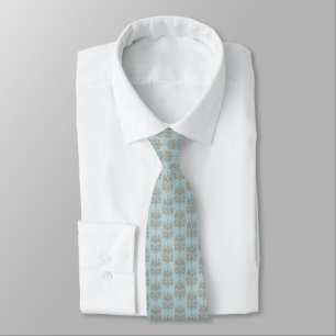 Vintage-Rotkehlchen-Ei-Blau-Damaskus-Satin-Schlips Krawatte