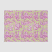 Vintage rötlich-blütengrüne Jouilette Seidenpapier (Vorderseite)