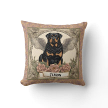 Vintage-Rottweiler-Engel-Kunst-Tribut