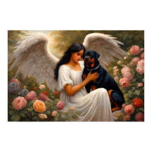 Vintage-Rottweiler-Engels-Hundekunst