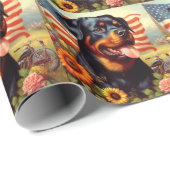 Vintage Rottweiler-Malerei Geschenkpapier (Rolleneckpunkt)