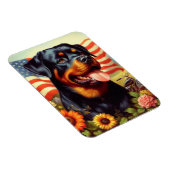 Vintage Rottweiler-Malerei Magnet (Rechte Seite)