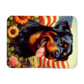 Vintage Rottweiler-Malerei Magnet (Horizontal)