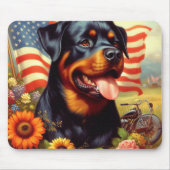 Vintage Rottweiler-Malerei Mousepad (Vorne)