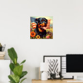 Vintage Rottweiler-Malerei Poster (Heimbüro)