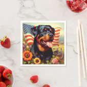 Vintage Rottweiler-Malerei Serviette (Beispiel)