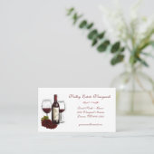 Vintage Rotwein-Traube Visitenkarte (Stehend Vorderseite)