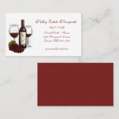 Vintage Rotwein-Traube Visitenkarte (Vorne/Hinten)