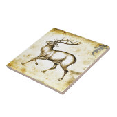 Vintage Rotwild der schönen Künste F076 Fliese (Seite)