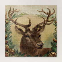 Vintage Rotwild-Dollar-Hirsch-Natur-rustikales