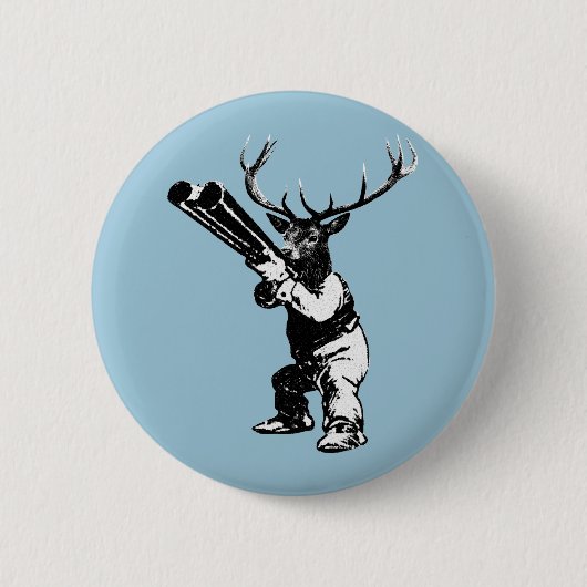 Vintage Rotwildjagd Button (Vorderseite)