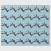 Vintage Rotwildjagd Geschenkpapier (Flach)