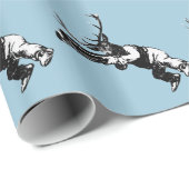 Vintage Rotwildjagd Geschenkpapier (Rolleneckpunkt)