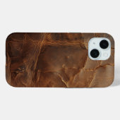 Vintage Rough Leather Textur Case-Mate iPhone Hülle (Rückseite (Horizontal))