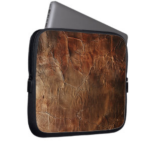 Vintage Rough Leather Textur Laptopschutzhülle