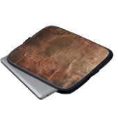 Vintage Rough Leather Textur Laptopschutzhülle (Vorne Knopf)