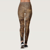 Vintage Rough Leather Textur Leggings (Rückseite)