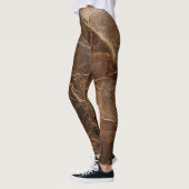 Vintage Rough Leather Textur Leggings (Links)