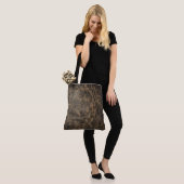 Vintage Rough Leather Textur Tasche (Am Model)