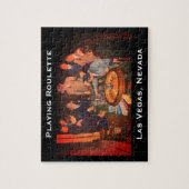 Vintage Roulette Szene, Las Vegas, Nevada Puzzle (Vertikal)