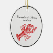 Vintage Round-Sq-Rahmen Keramik Ornament (Rechts)