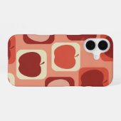 Vintage Rounded Apple Pattern iPhone 16 Hülle (Rückseite (Horizontal))