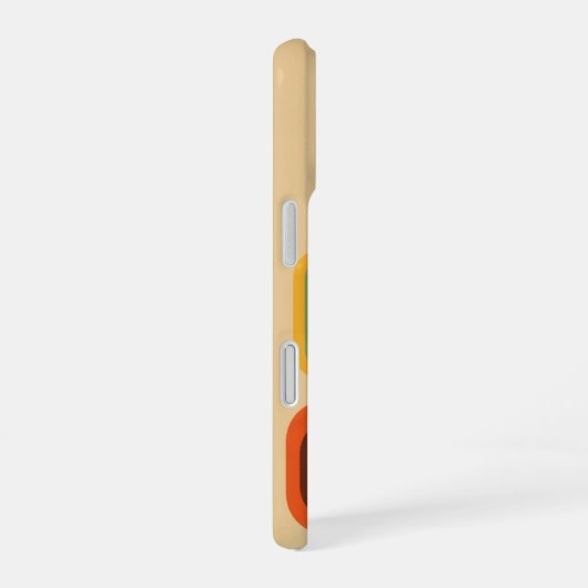 Vintage Rounded Rectangles iPhone 16 Hülle (Rechte Seite)