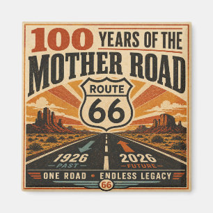 Vintage Route 66 100. Jahrestag Magnet