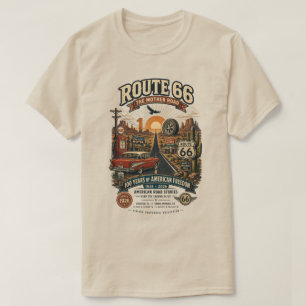 Vintage Route 66 100. Jubiläum T-Shirt