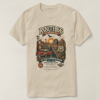 Vintage Route 66 100. Jubiläum T-Shirt