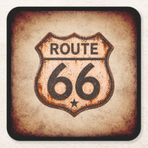 Vintage Route 66 abgenutztes Schild Barware