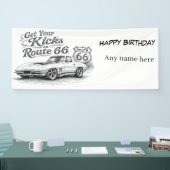 Vintage Route 66 anpassbares Banner (Messe)