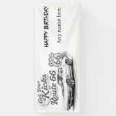 Vintage Route 66 anpassbares Banner (Vertikal)